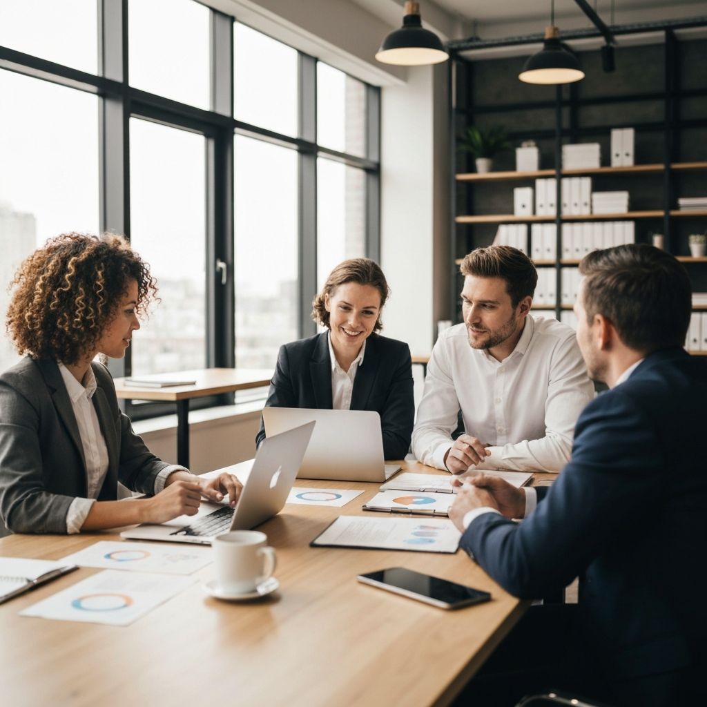 Business professionals in meeting